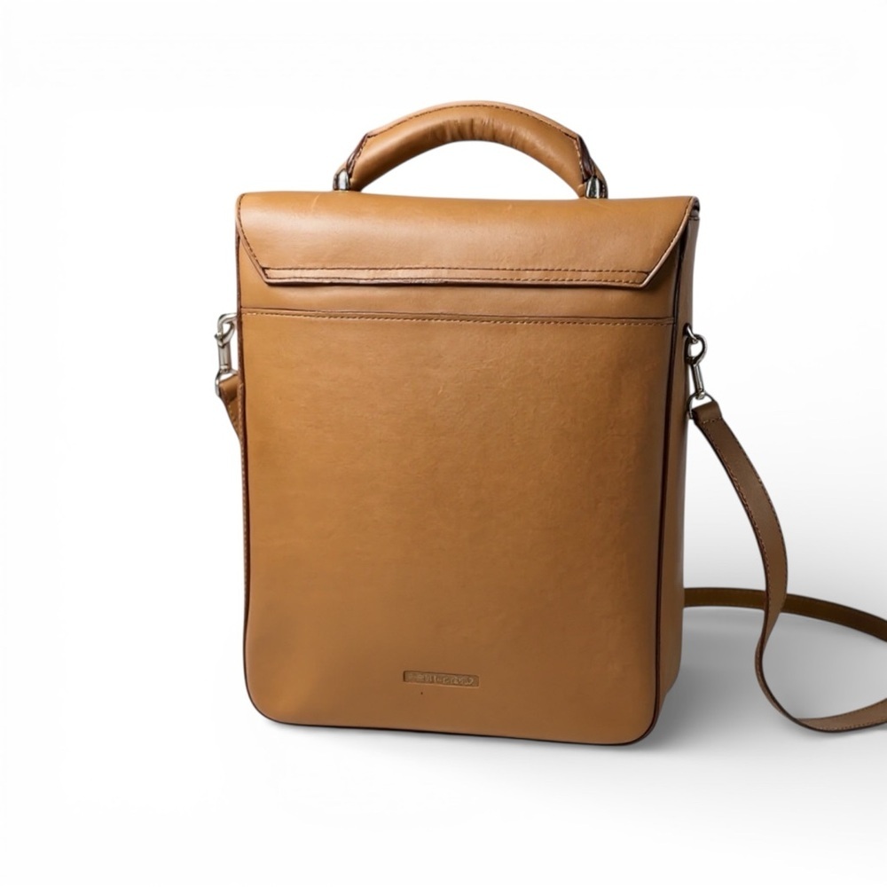Levenger Tan Brown Leather Wine Carrier Messenger Bag – Rare – Crossbody - Picture 5 of 12